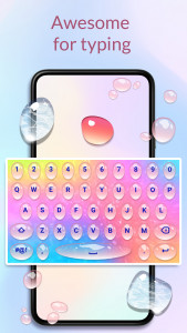 اسکرین شات برنامه Color Rain Water Keyboard Live 4