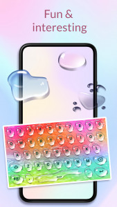 اسکرین شات برنامه Color Rain Water Keyboard Live 5