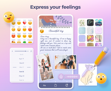 اسکرین شات برنامه My Secret Diary with Lock 1
