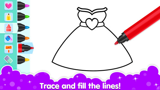 اسکرین شات 1 بازی Coloring and Drawing For Girls