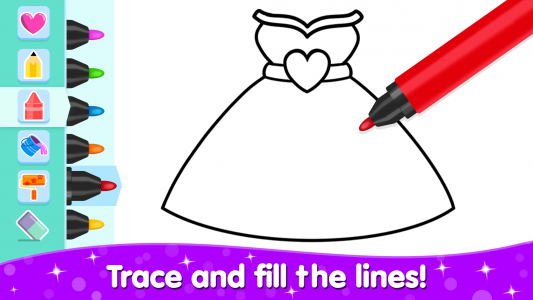 اسکرین شات 1 بازی Coloring and Drawing For Girls