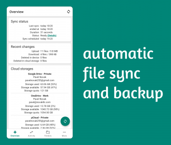 اسکرین شات برنامه Autosync - File Sync & Backup 1