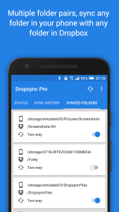 اسکرین شات 6 برنامه Dropsync: Autosync for Dropbox