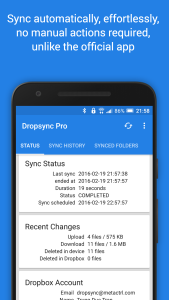 اسکرین شات 2 برنامه Dropsync: Autosync for Dropbox