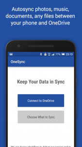 اسکرین شات برنامه OneSync: Autosync for OneDrive 1