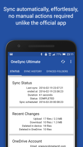 اسکرین شات 2 برنامه OneSync: Autosync for OneDrive