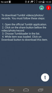 اسکرین شات برنامه Timbloader for Tumblr 1