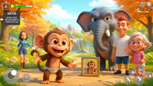 اسکرین شات 3 بازی Zoo Monkey Animal Simulator 3D