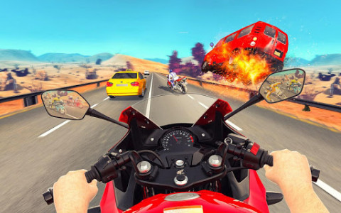 اسکرین شات بازی Bike Attack Race : Highway Tricky Stunt Rider 2
