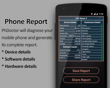 اسکرین شات برنامه PhDoctor (Mobile Phone Checker / Tester & Info) 2