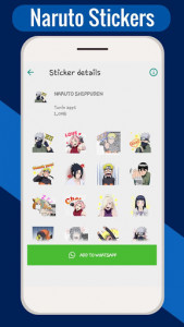 اسکرین شات برنامه Anime Stickers for WhatsApp : New WASticker Apps 6
