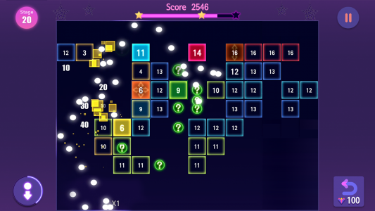 اسکرین شات بازی Neon Bricks Master 1