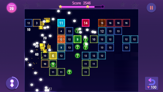 اسکرین شات 1 بازی Neon Bricks Master