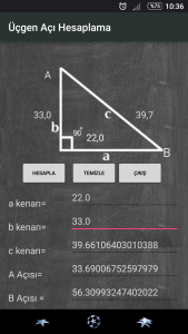 اسکرین شات برنامه Triangle Calculator 1