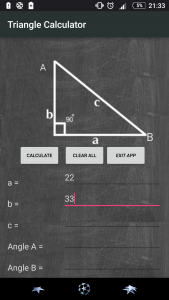 اسکرین شات برنامه Triangle Calculator 2