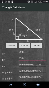 اسکرین شات برنامه Triangle Calculator 3