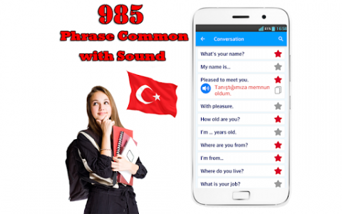 اسکرین شات برنامه Learn Turkish Phrases Audio Offline 2