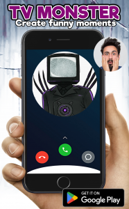 اسکرین شات 1 برنامه Monster titan tv man fake Call