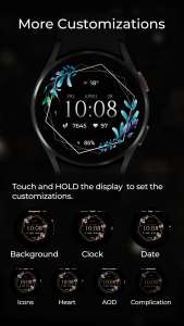 اسکرین شات 6 برنامه TVV Luxury Flowers Watch Face