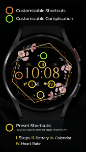 اسکرین شات 5 برنامه TVV Luxury Flowers Watch Face