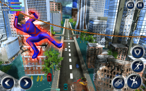 اسکرین شات بازی Flying Superhero GrandCity War 4