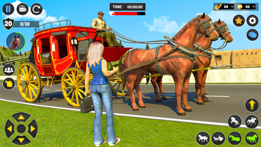 اسکرین شات برنامه Horse Cart Transport Taxi Game 1