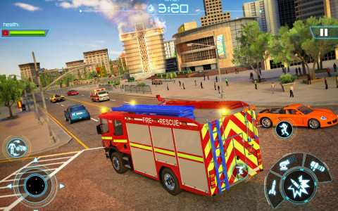 اسکرین شات برنامه Fire Truck Robot Hero Firefighter Bot Rescue Games 3