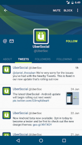 اسکرین شات برنامه UberSocial for Twitter 2