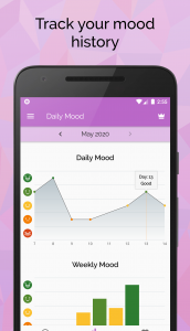 اسکرین شات 2 برنامه MindDiary: Mood Tracker