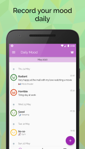 اسکرین شات 1 برنامه MindDiary: Mood Tracker