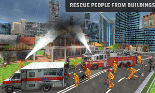 اسکرین شات بازی Firefighter Truck Simulator: Rescue Games 4