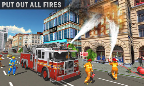 اسکرین شات بازی Firefighter Truck Simulator: Rescue Games 3
