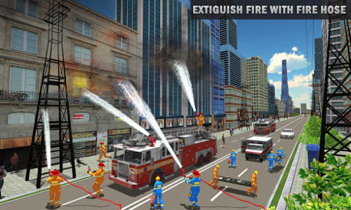اسکرین شات بازی Firefighter Truck Simulator: Rescue Games 2