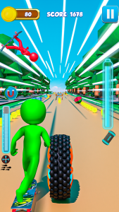 اسکرین شات بازی Turbo Skate Games - Tyre Game 4