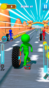 اسکرین شات بازی Turbo Skate Games - Tyre Game 1