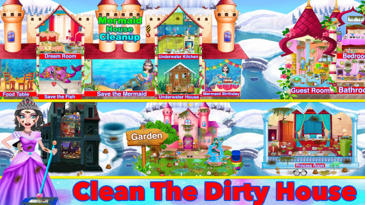 اسکرین شات بازی Winter Princess House Cleaning 1