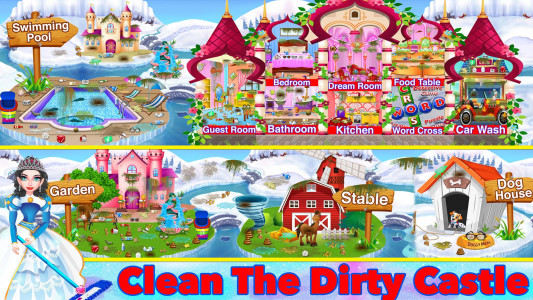 اسکرین شات بازی Winter Princess House Cleaning 2