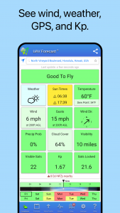 اسکرین شات 1 برنامه UAV Forecast for Drone Pilots