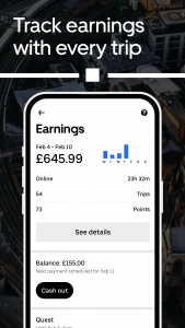 اسکرین شات 5 برنامه Uber Driver: Drive & Deliver