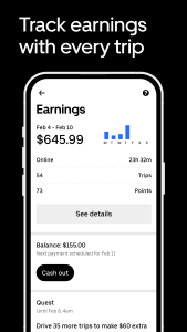 اسکرین شات 5 برنامه Uber - Driver: Drive & Deliver