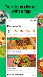 اسکرین شات برنامه Uber Eats: Food Delivery 2