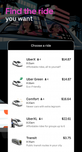 اسکرین شات برنامه Uber - Request a ride 2