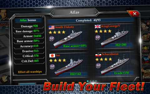 اسکرین شات بازی World Warfare: Battleships 1