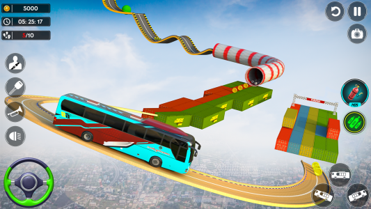 اسکرین شات برنامه Impossible Bus Stunt Game 2023 1