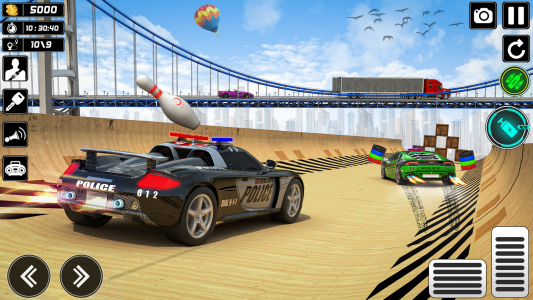 اسکرین شات بازی US Police Car Stunt Games 2023 1