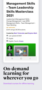 اسکرین شات 5 برنامه Udemy Business