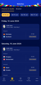 اسکرین شات برنامه UEFA EURO 2024 Official 3