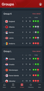 اسکرین شات 3 برنامه UEFA EURO & Nations League