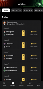اسکرین شات برنامه UEFA Europa League Official 3