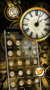 اسکرین شات برنامه Machine Clock Launcher Theme 2